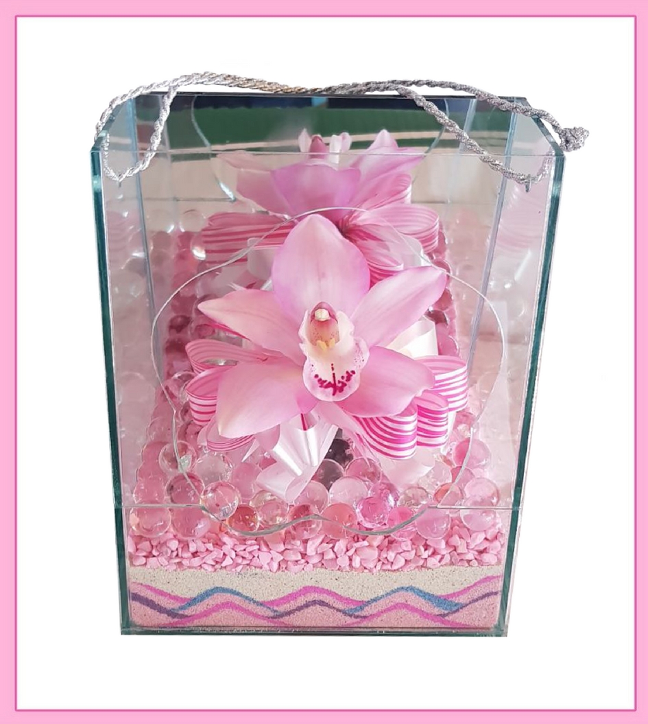 Arreglo de orquídea rosa cymbidium | Liliana online