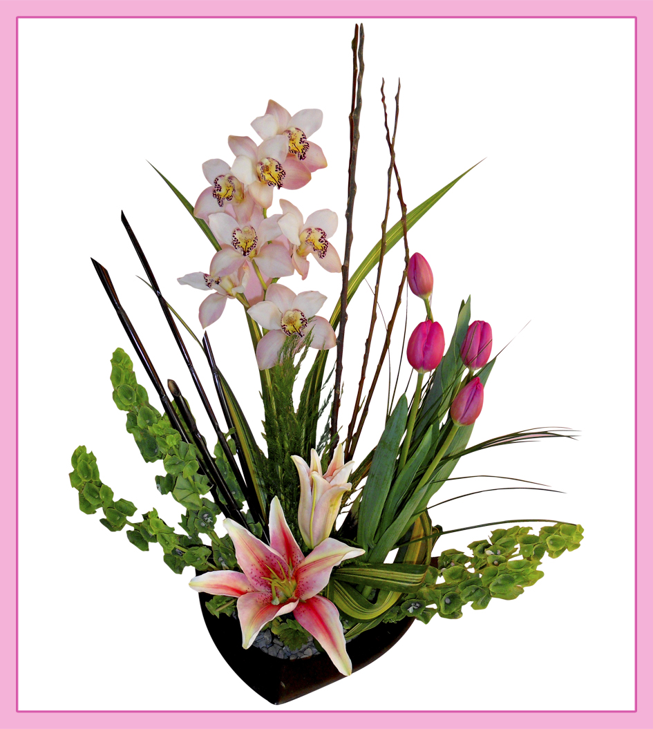 Top 100 arreglo de orquídeas naturales