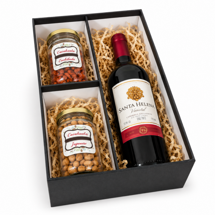Caja de regalo para Papa Vino y Botana