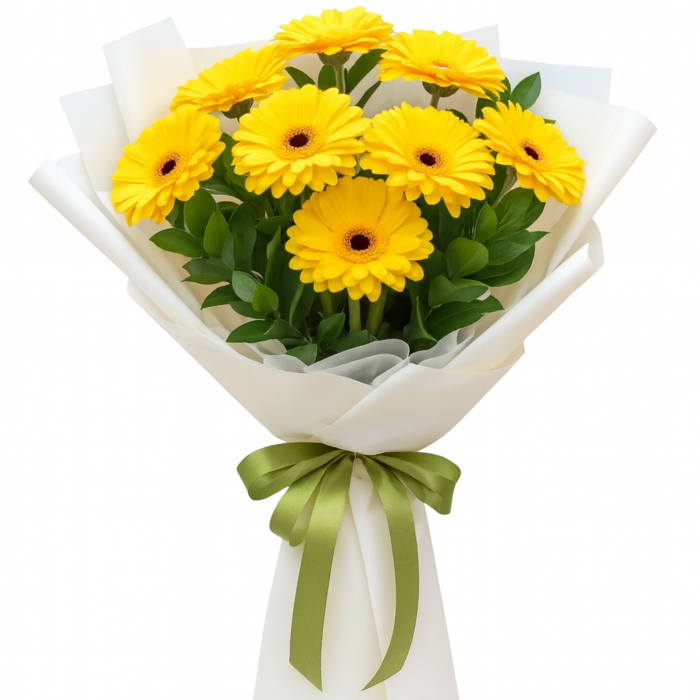 ramos de gerberas amarillas